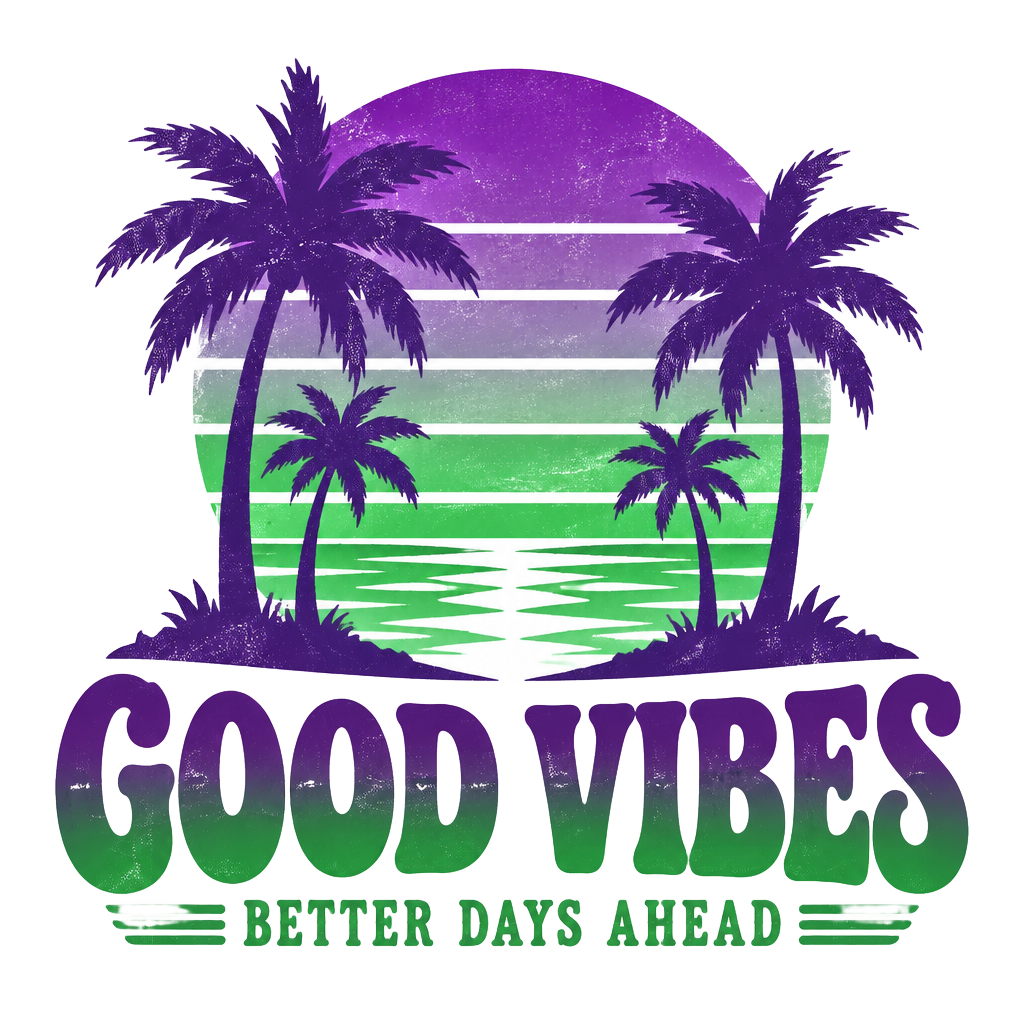Retro Sunset Palms